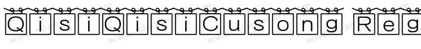 QisiQisiCusong Regular字体转换